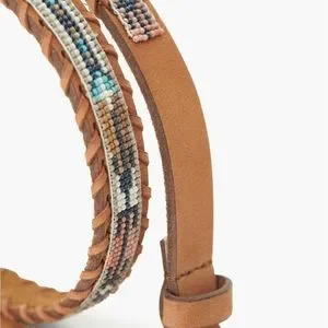 Lucky Brand Leather Vintage Beaded Belt in Brown S Lucky Brand | Accessories | Lucky Brand Leather Vintage  main image 2